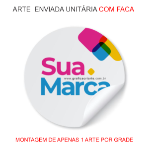 Adesivo com Impressão e Recorte Vinil 0,10 Personalizado 4x0 Sem Revestimento Sem Acabamento Montagem do Arquivo feita por nossos operadores - 1 Arte por grade