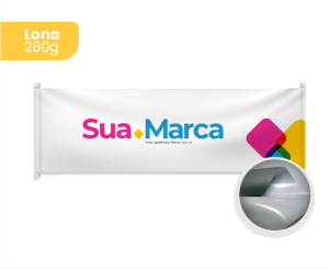 Faixa Promo em Lona 280g Lona 280g Brilho Personalizado 4x0 Sem Revestimento Madeira Quadrada Lateral 