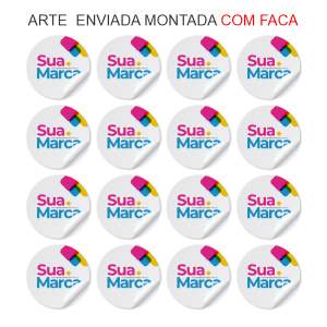 Adesivo com Impressão e Recorte Vinil 0,10 Personalizado 4x0 Sem Revestimento Sem Acabamento 