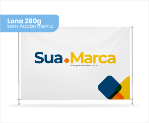 Lona Promo 280g Sem Acabamento Lona 280g Brilho Personalizado 4x0 Sem Revestimento Sem Acabamento 